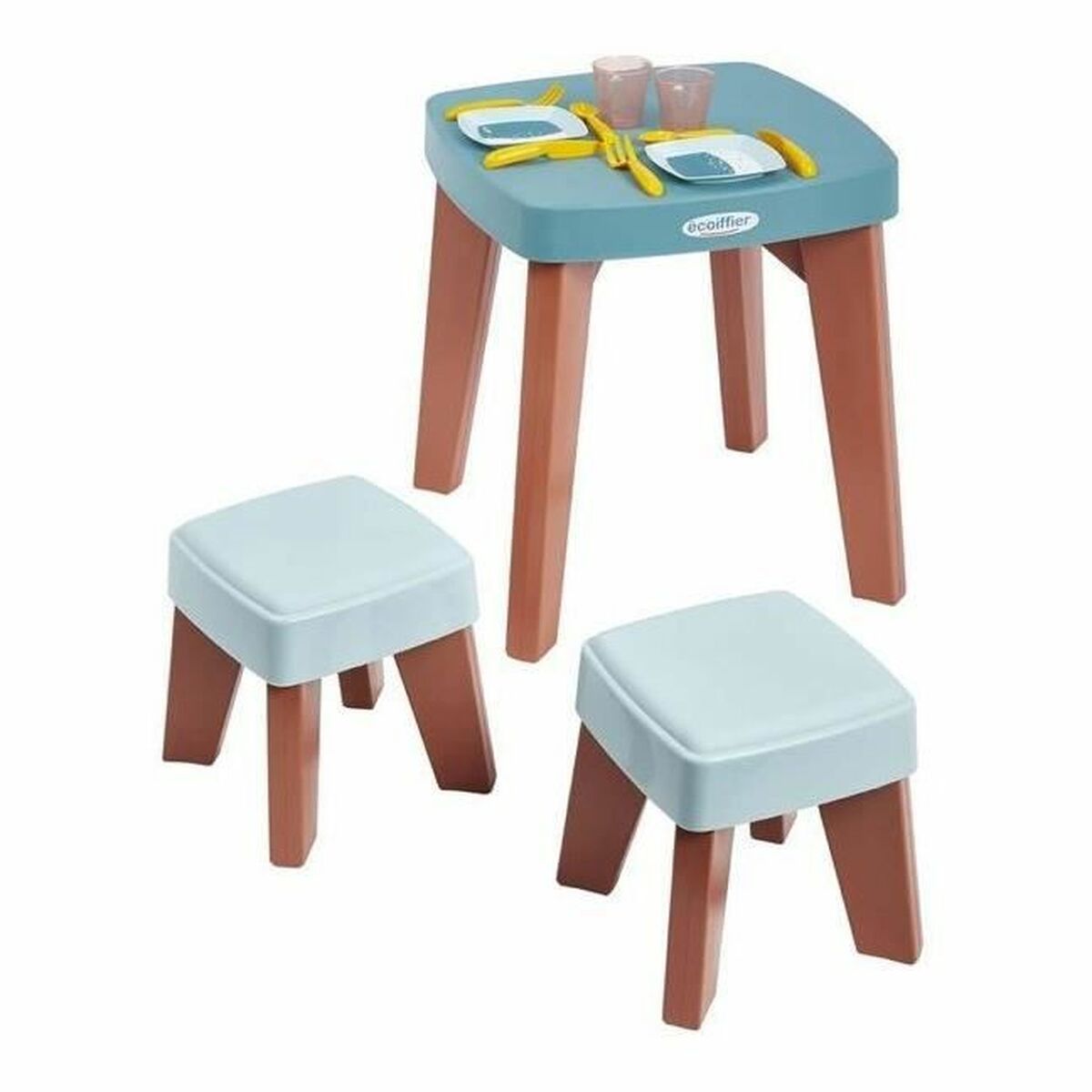 Bord med 2 stole Ecoiffier Plastik Multifarvet (13 Dele)