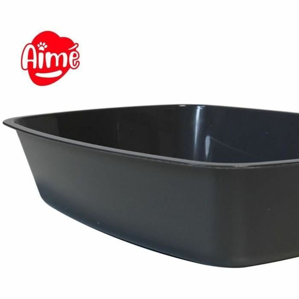 Kattenbak Aimé Zwart 43 x 31 x 10 cm Plastic