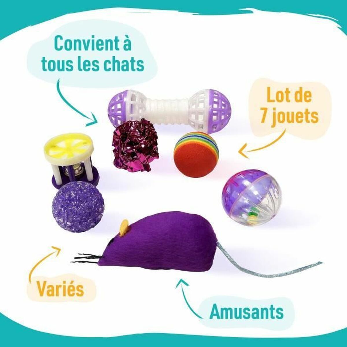 Kattenspeeltje Aimé Multicolour 7 Onderdelen