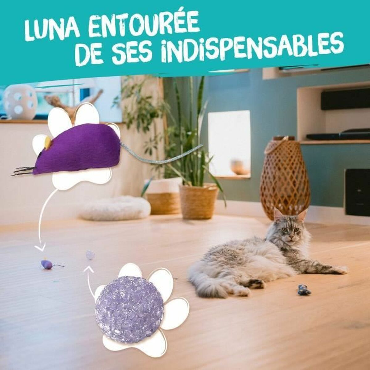 Kattenspeeltje Aimé Multicolour 7 Onderdelen