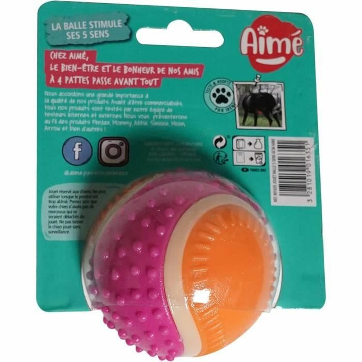 Knuffel voor honden Aimé Roze Plastic