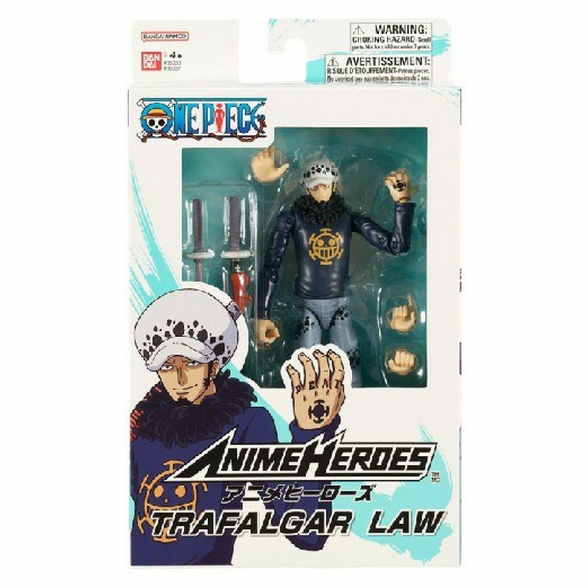 Action Figurer One Piece Bandai Anime Heroes: Trafalgar Law 17 cm