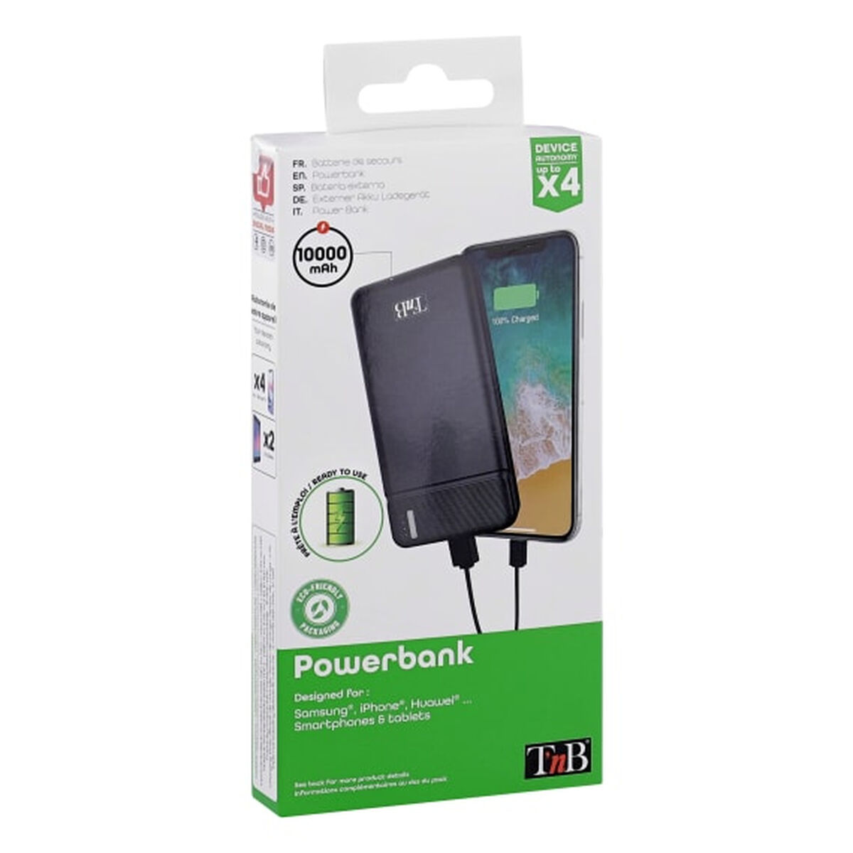 Afbeeldingen van Powerbank T'NB PBU10000 Black 10000 mAh