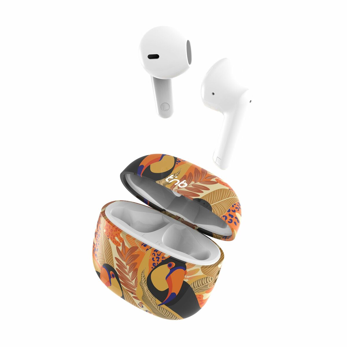 Écouteurs Sans Fil avec Étui de Charge T'NB TOUCAN Jaune Orange