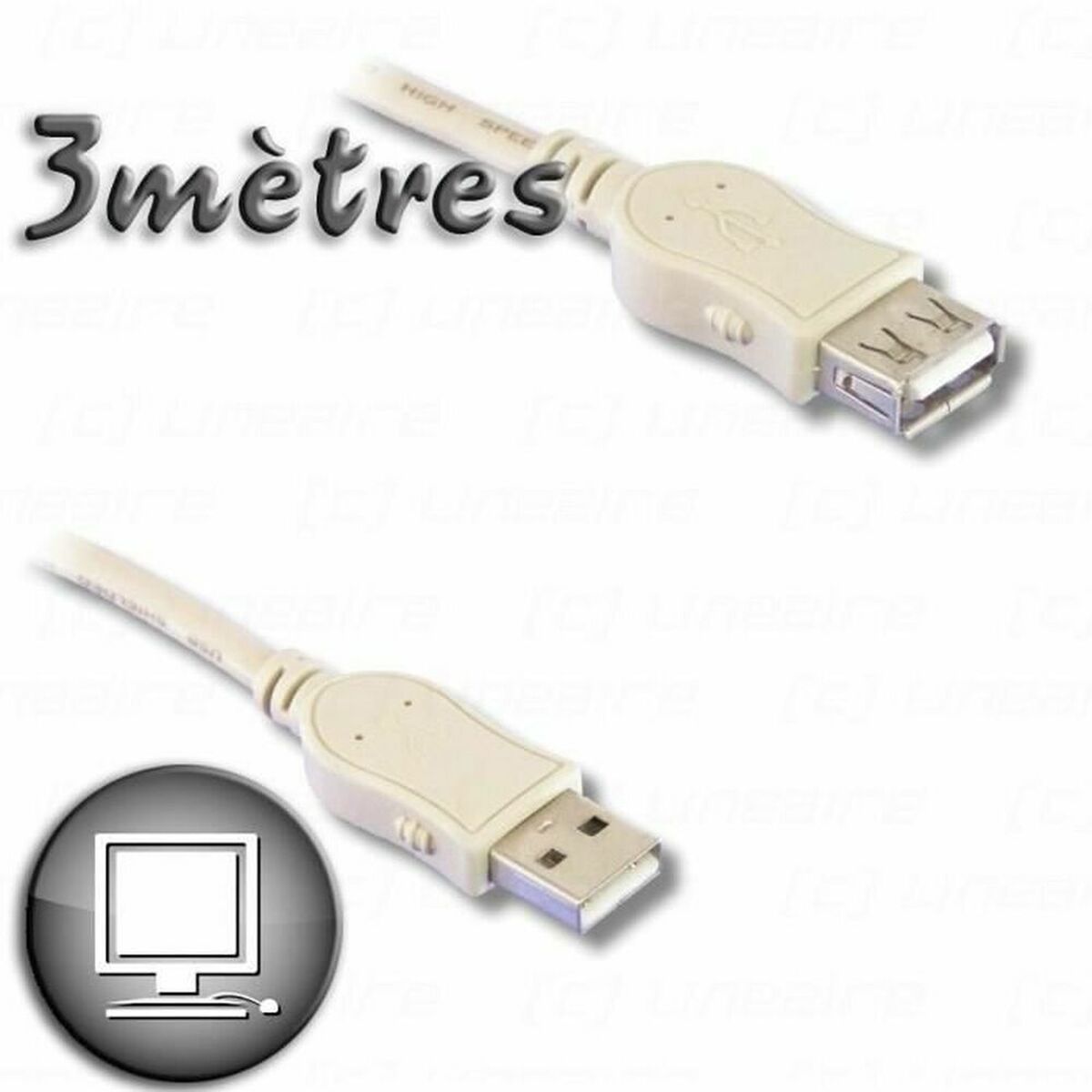 Câble Rallonge à USB Lineaire PCUSB211E 3 m