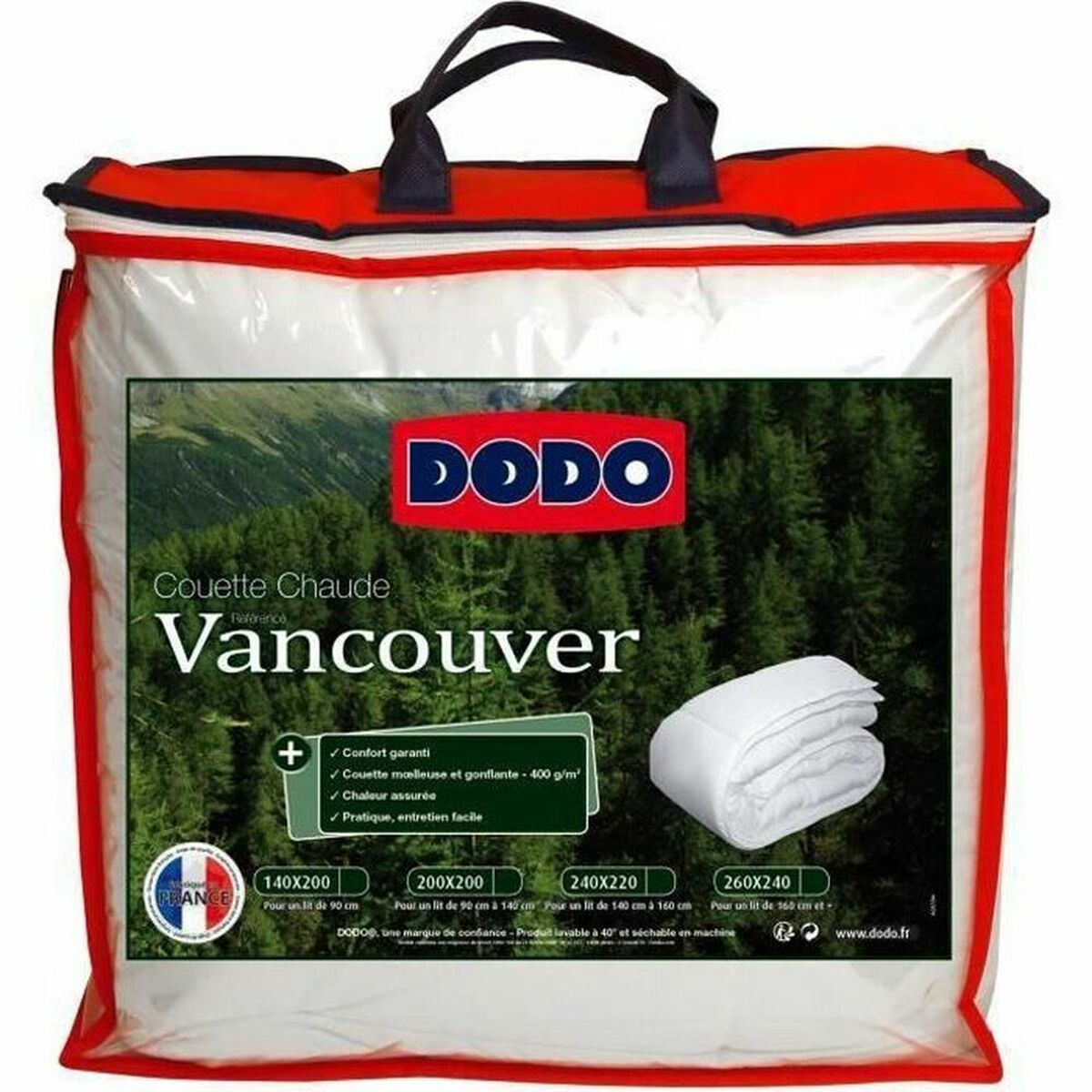Remplissage de couette DODO Vancouver 400 g (200 x 200 cm)