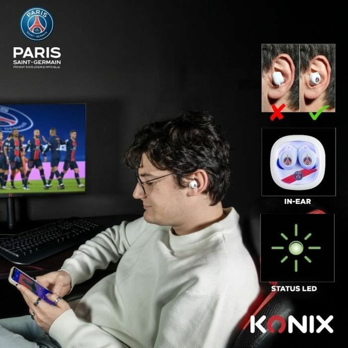 Headphones KONIX White