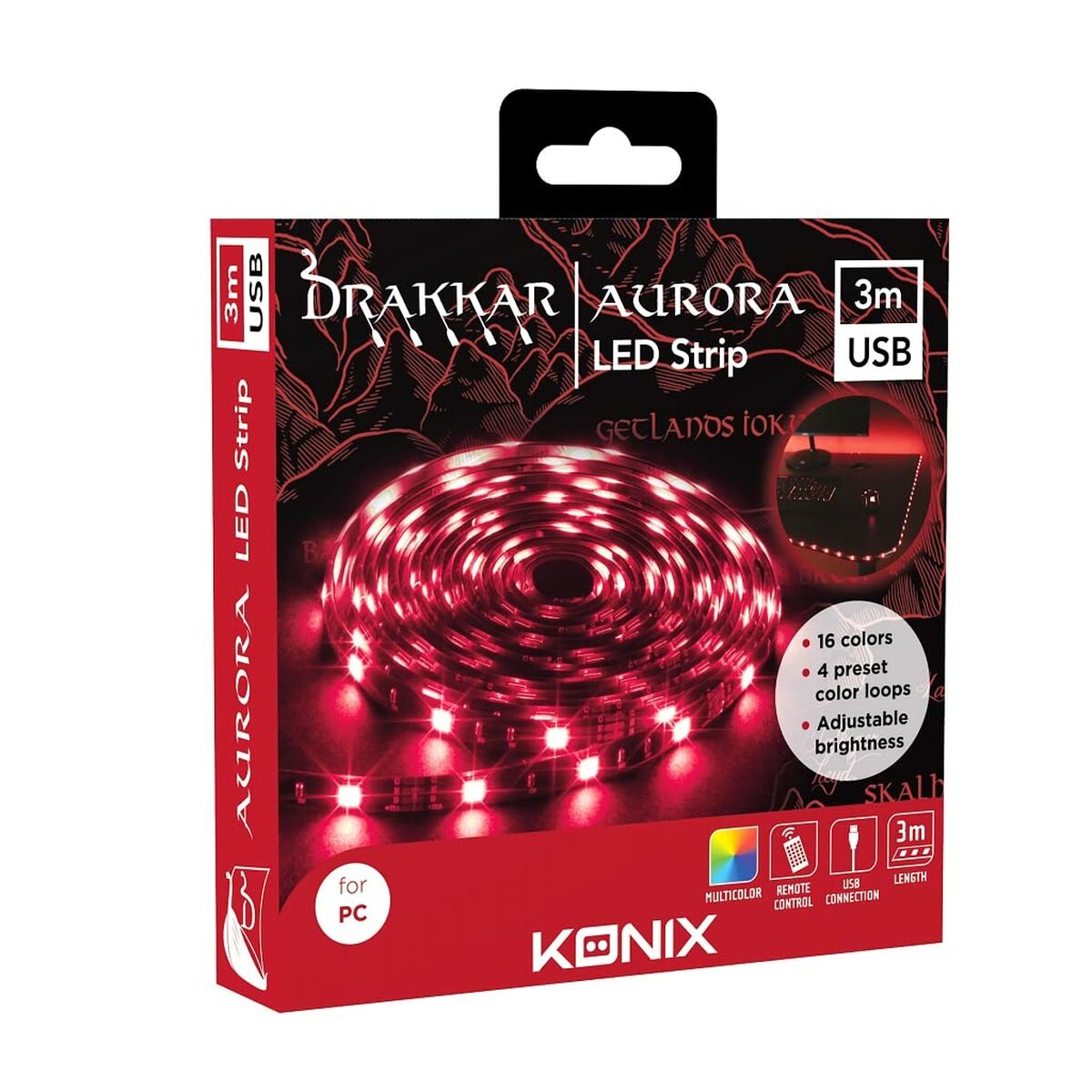 Si vous aimez prendre soin de chaque détail de votre maison et d'être à la dernière mode en matière de produits qui vous rendront la vie plus facile, achetez Bandes LED KONIX KX AURORA au meilleur prix. Connexions: USBInclut: Télécommande
