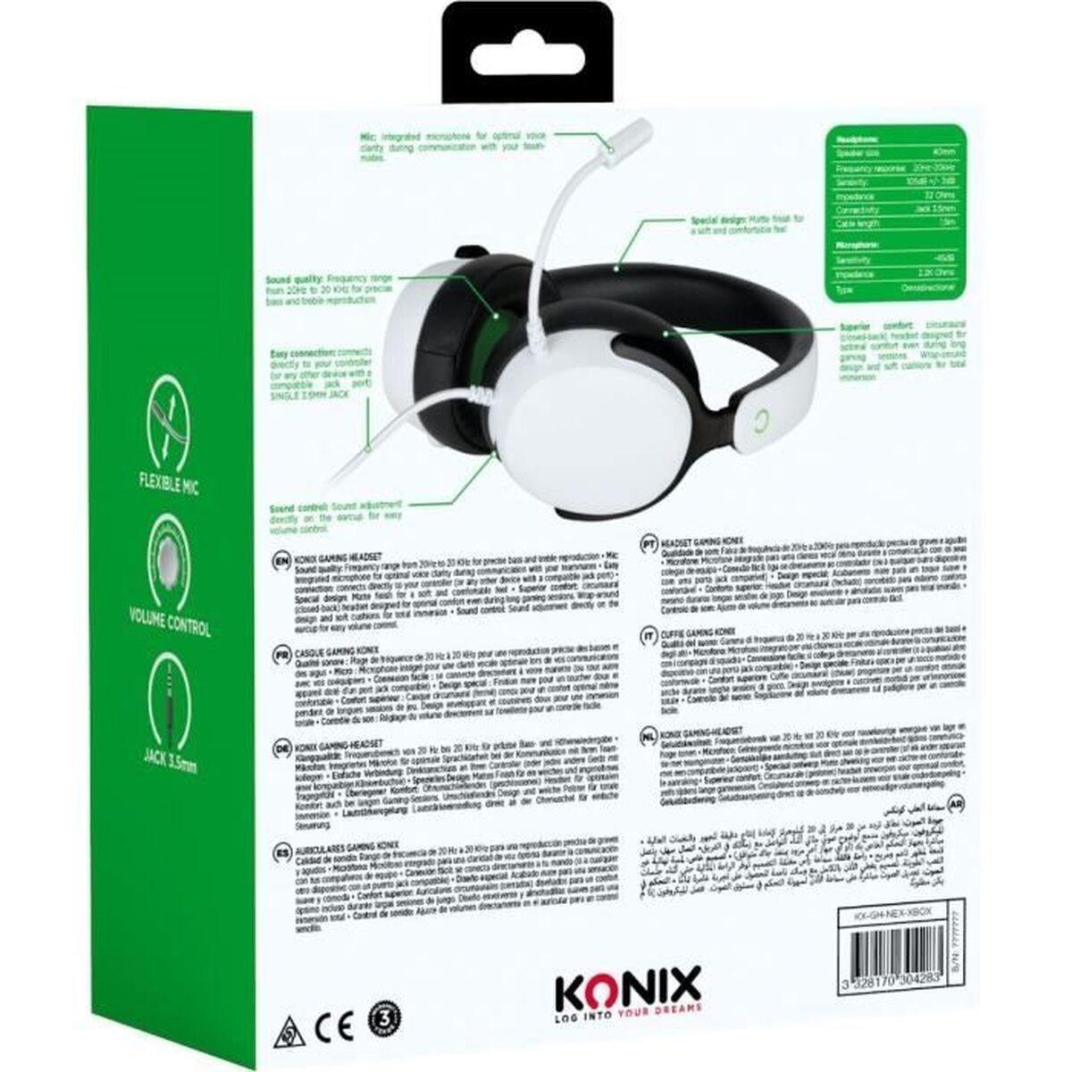 Bild von Headphones KONIX Black