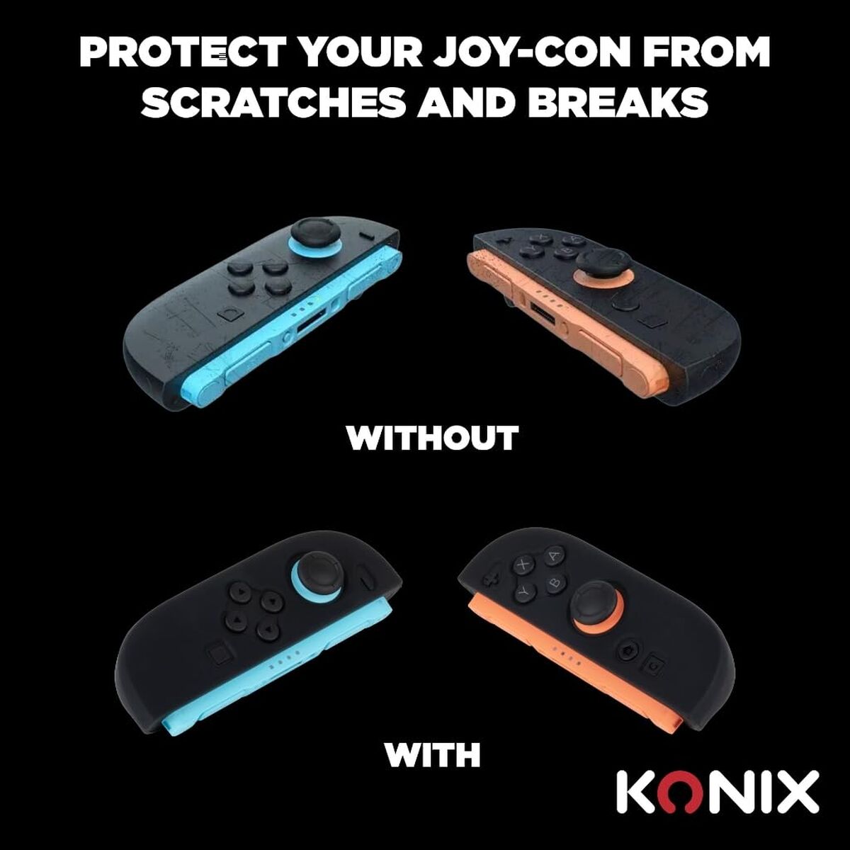 Protective Case KONIX Black Grey
