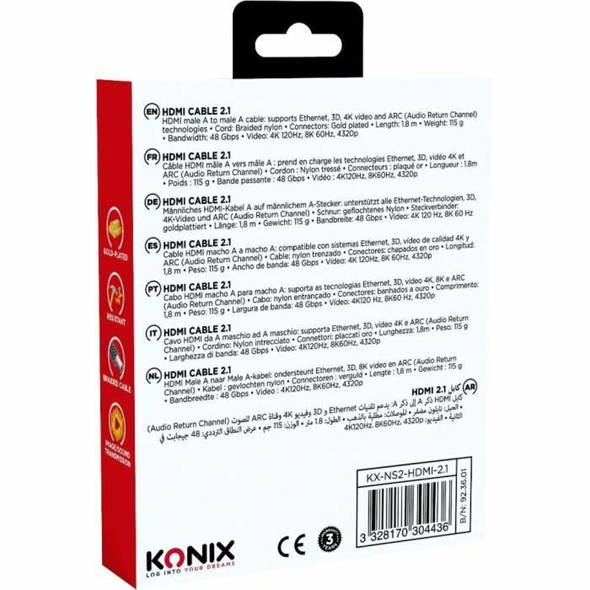 Afbeeldingen van HDMI Cable KONIX
