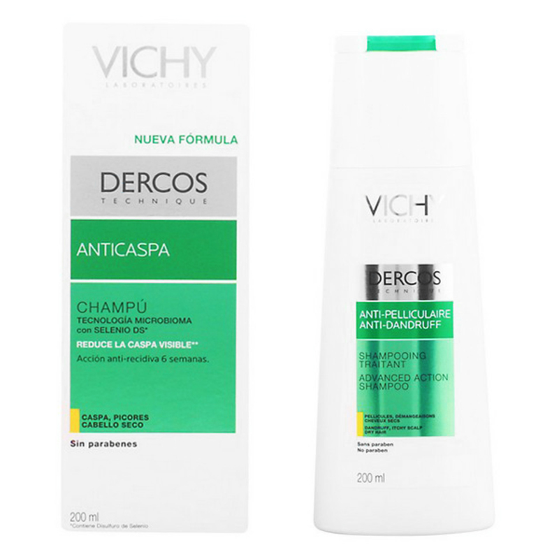 Anti-skæl Shampoo Dercos Vichy Tørt hår (200 ml)