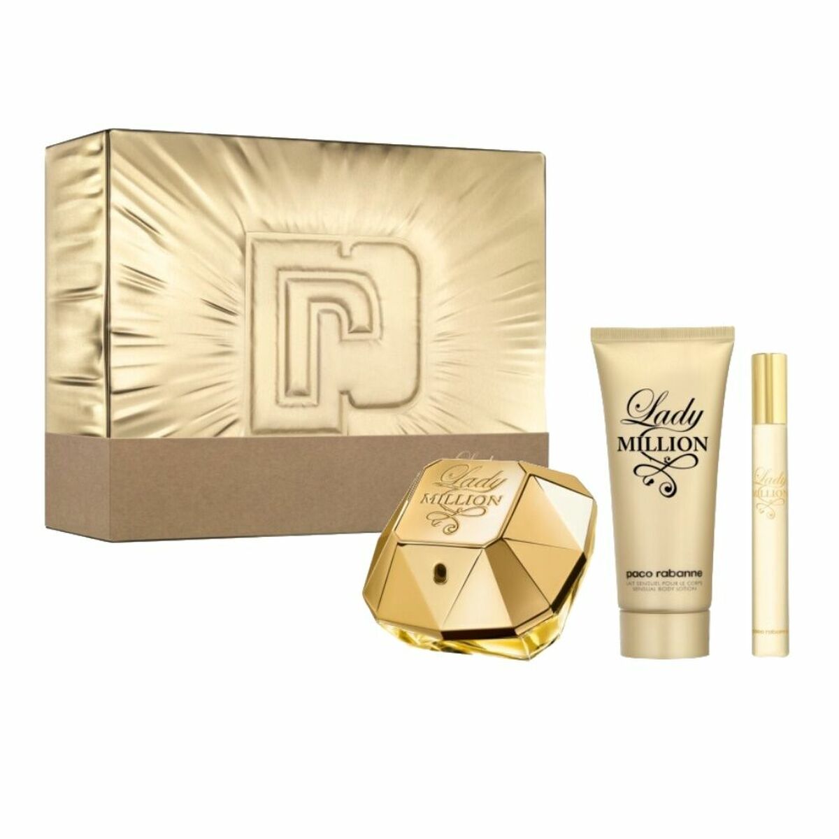 Women's Perfume Set Paco Rabanne Lady Million (3 pcs)