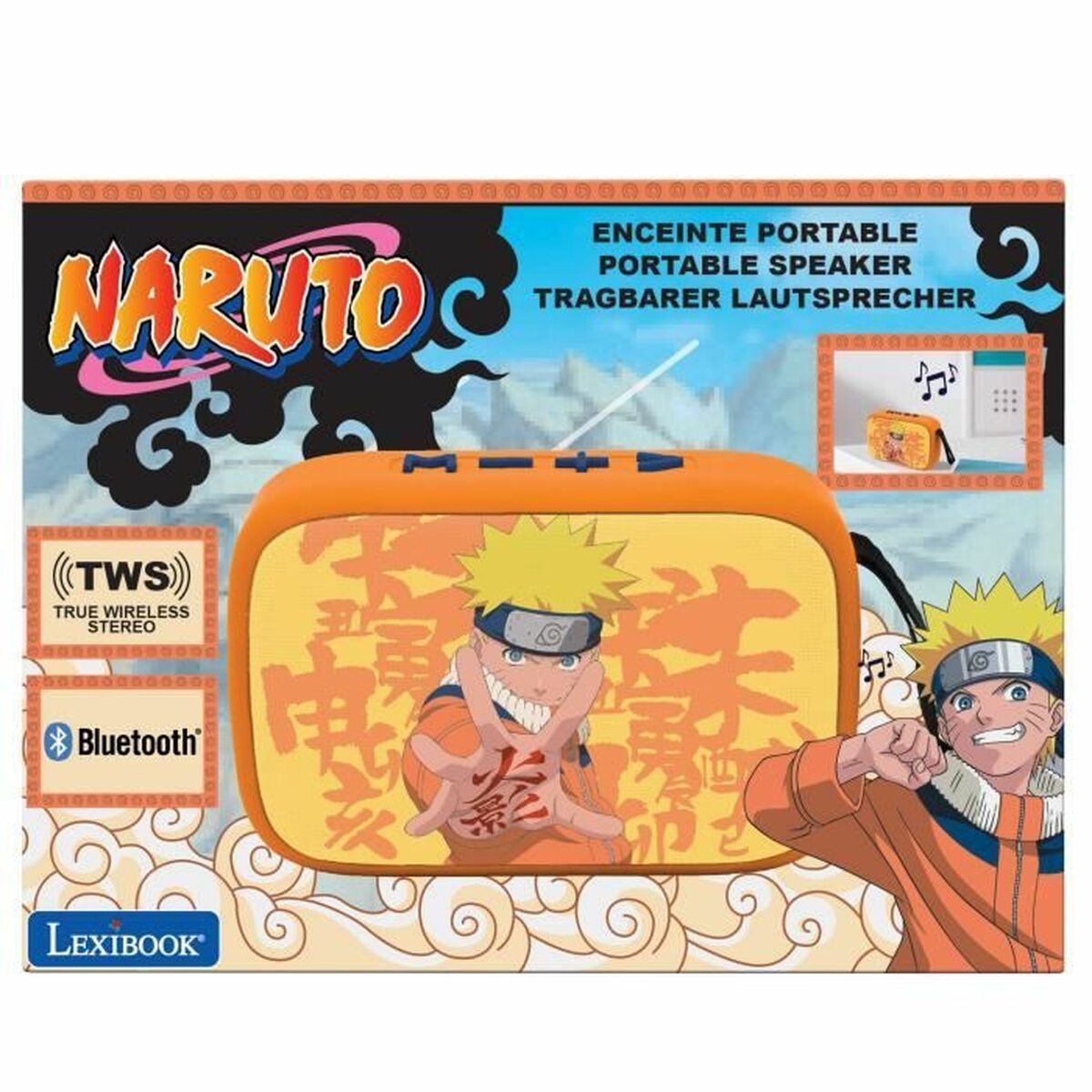 Obrazek Bluetooth Speakers Lexibook Naruto Orange