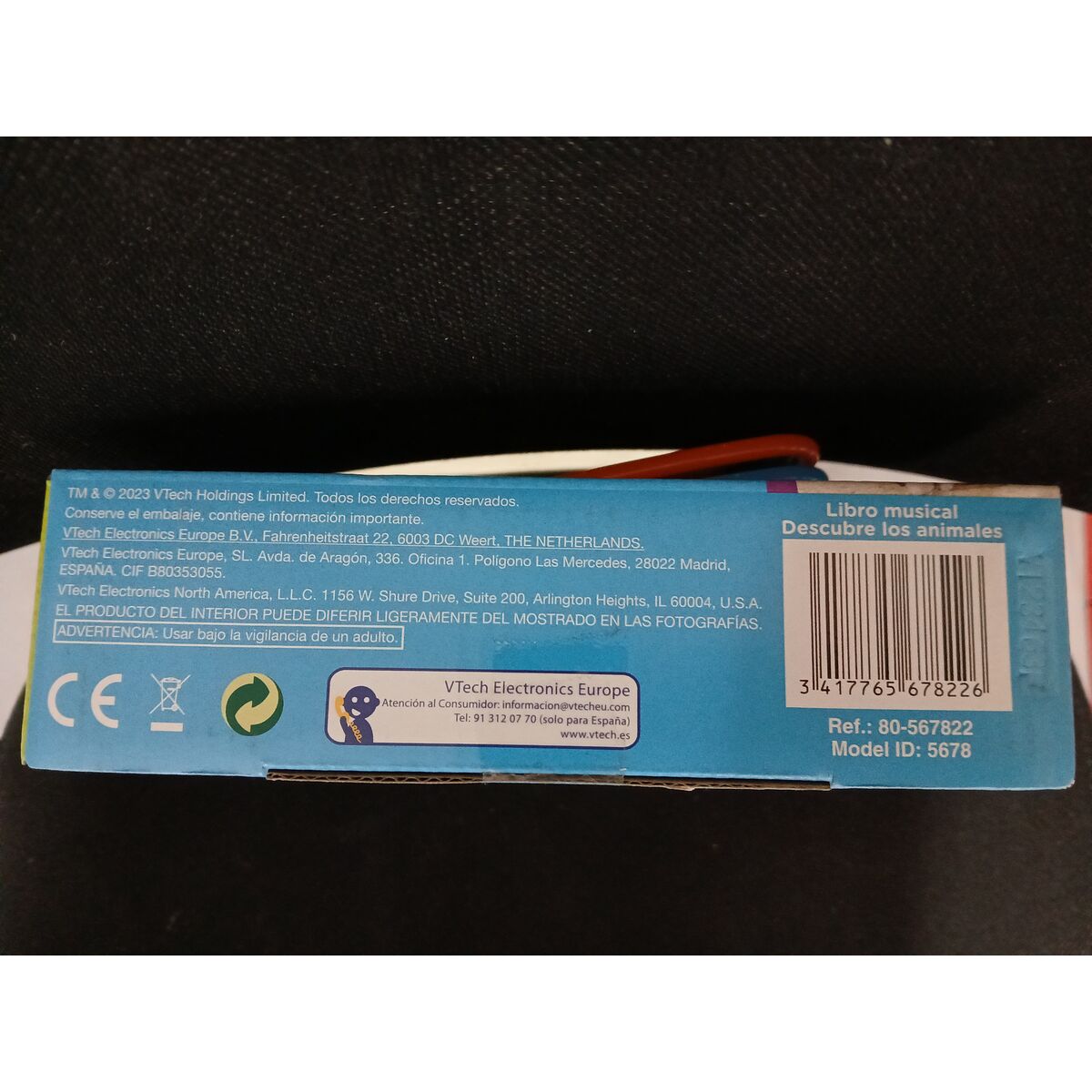 My First Musical Book Vtech 18,8 x 5,5 x 21,6 cm animals