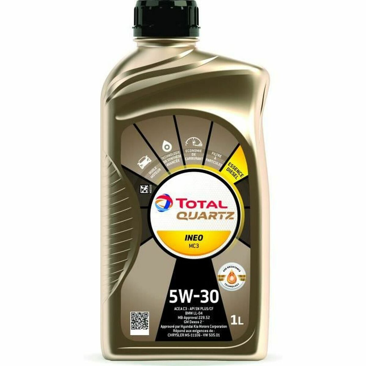 Motorolie voor auto's Total QUARTZ INEO MC3 1 L 5W30