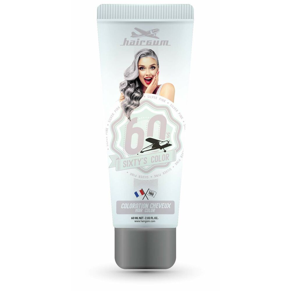 Semi-permanent Colourant Hairgum Sixty's Color silver pink (60 ml)