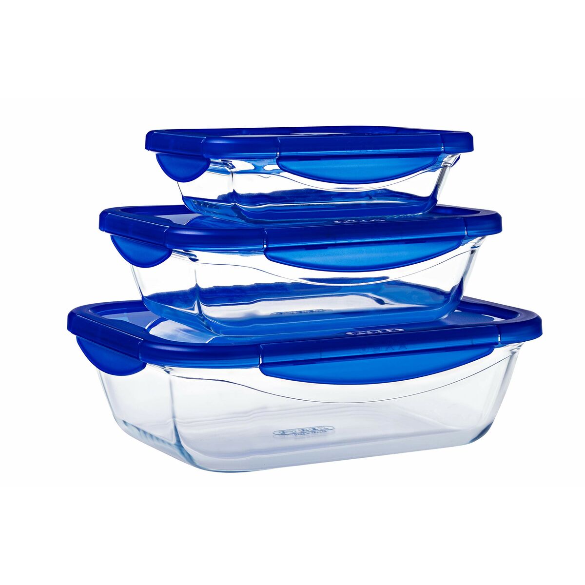 Food Preservation Container Pyrex Blue Transparent Rectangular 800 ml, view 4