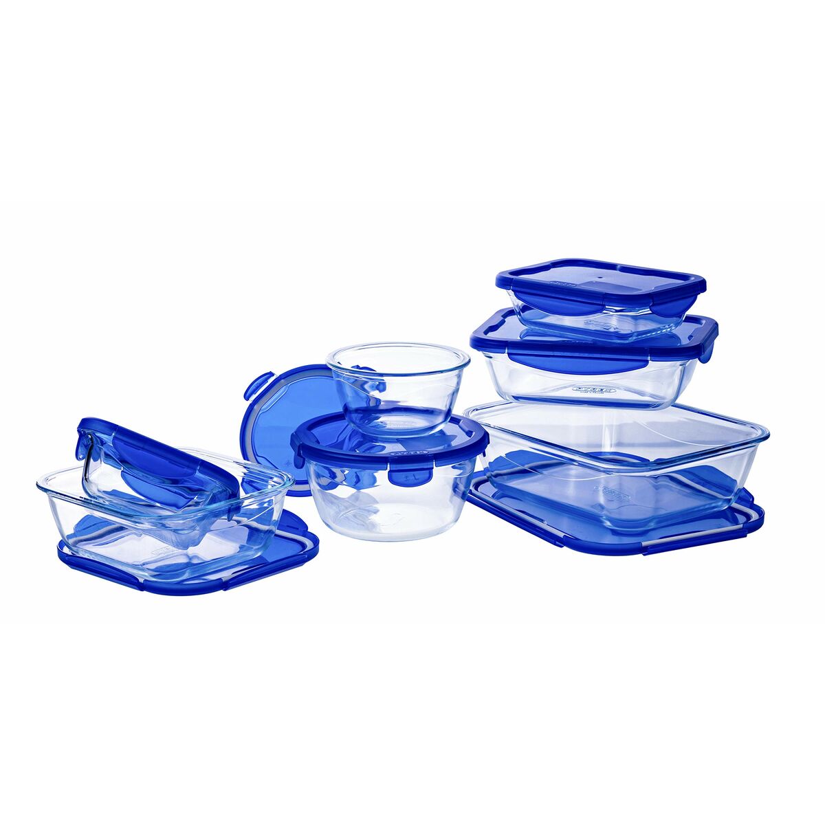Food Preservation Container Pyrex Blue Transparent Rectangular 800 ml, view 5
