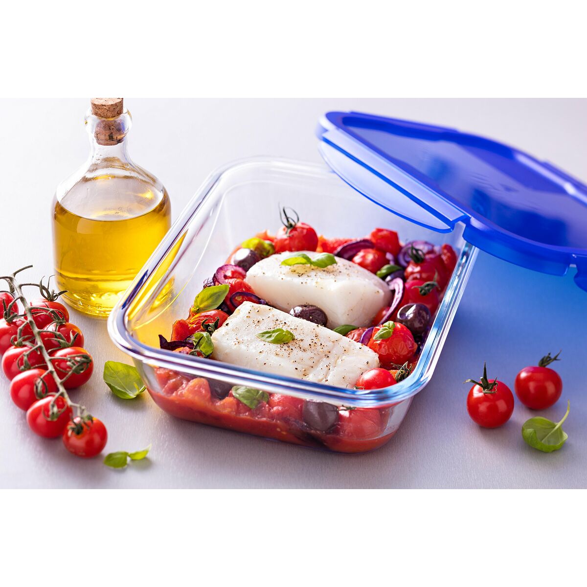 Food Preservation Container Pyrex Blue Transparent Rectangular 800 ml, view 6