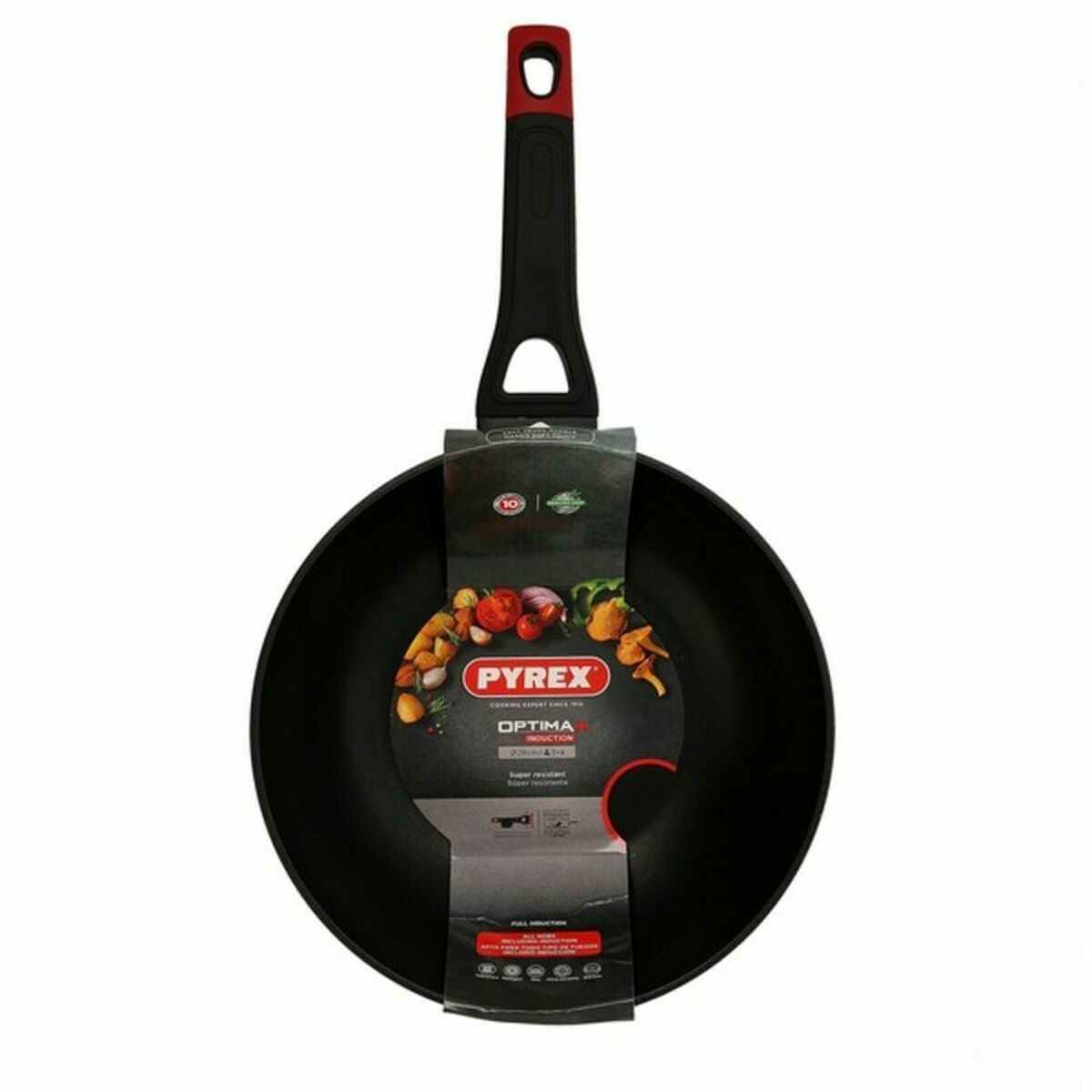 Wokpan Pyrex Zwart Aluminium