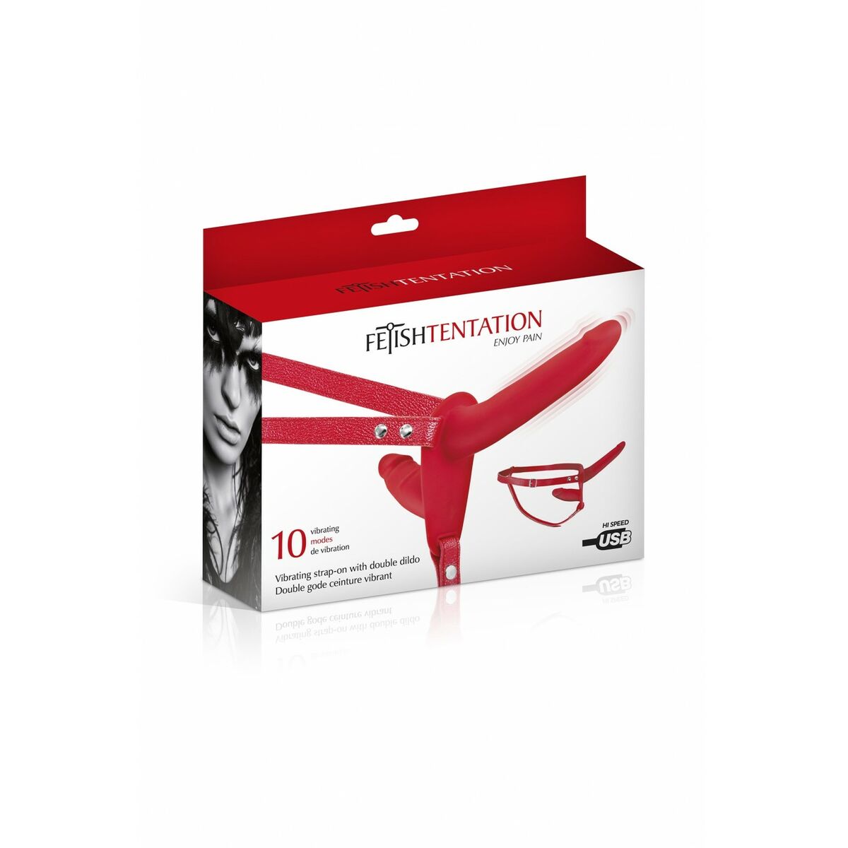 Strap-On Dildo Fetish Tentation Red 155 cm