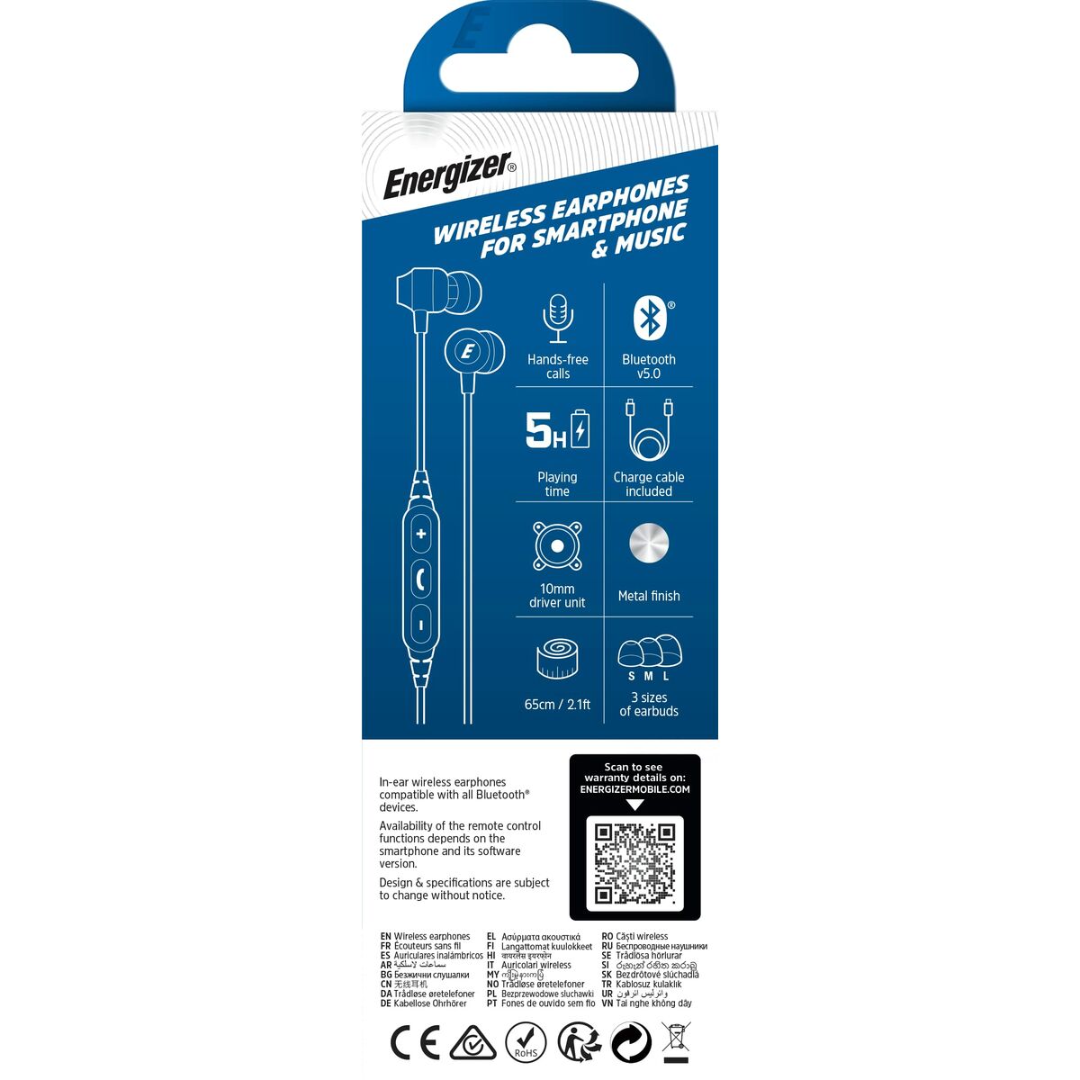 Image secondaire de Casque Energizer CIBT20WH2 Blanc