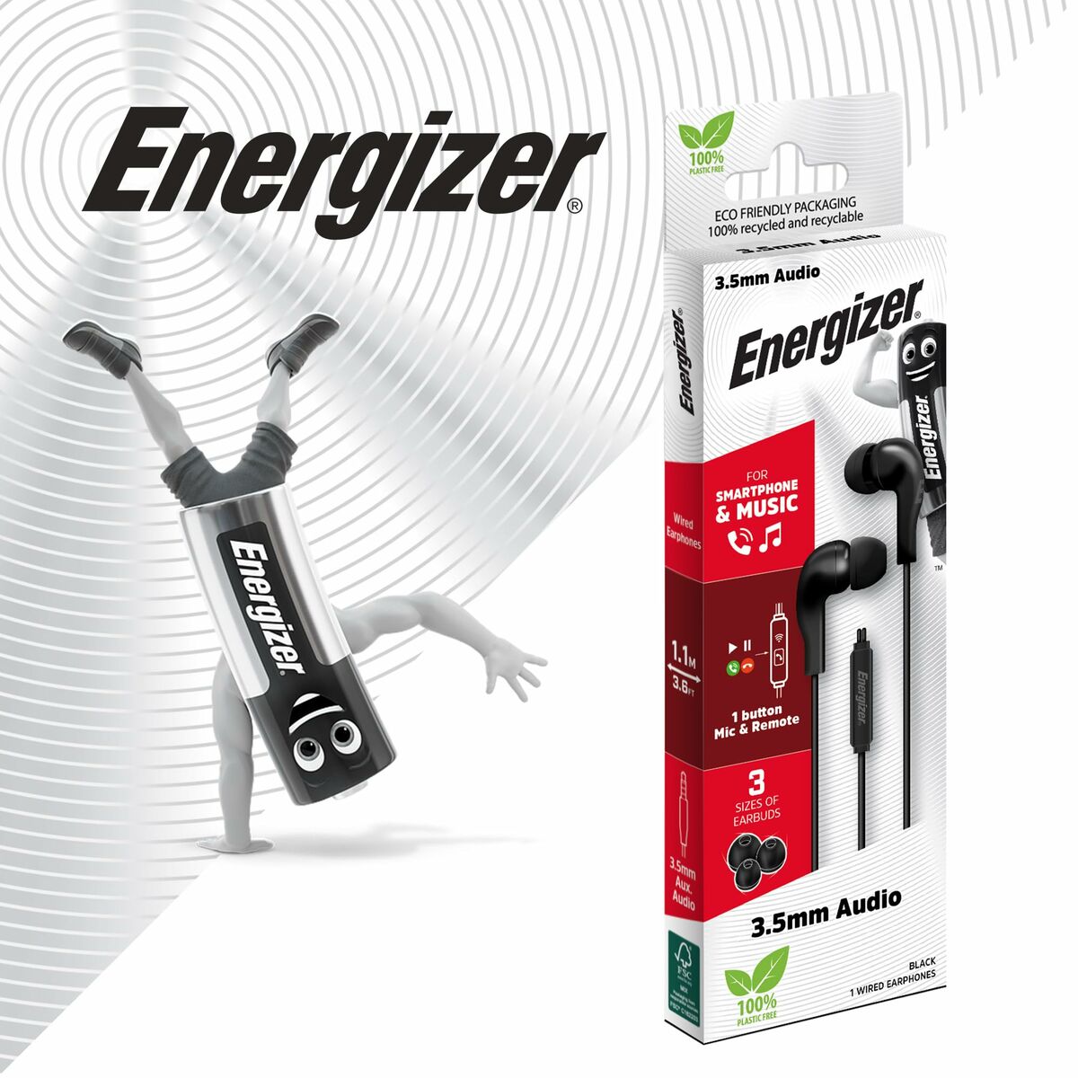 Image secondaire de Casque Energizer CIA6BK Noir