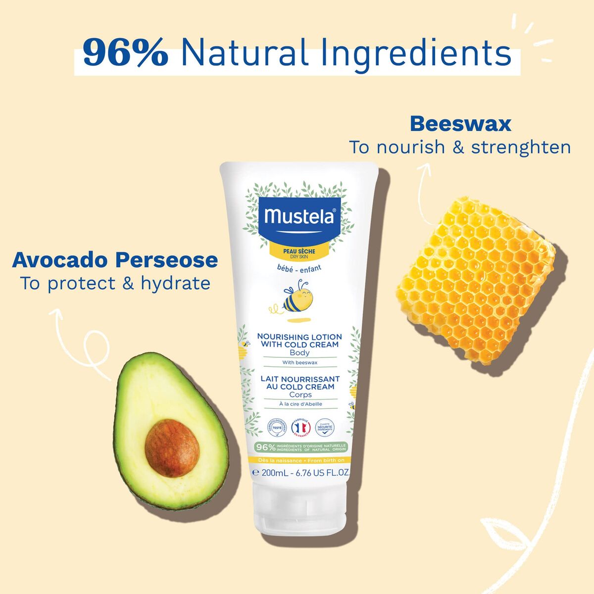 Hydrerende Baby Lotion Mustela 7785281 200 ml (1 Stuks)