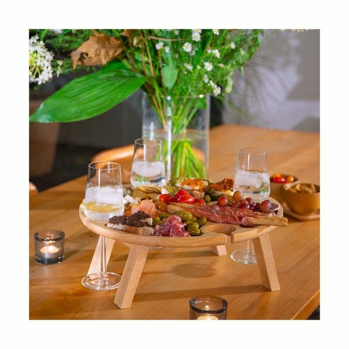 Snack tray Livoo MES150 Beige Circular, view 2