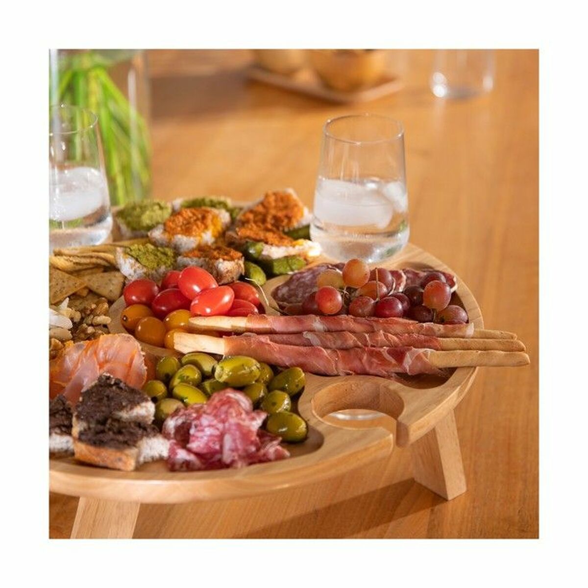 Snack tray Livoo MES150 Beige Circular, view 3