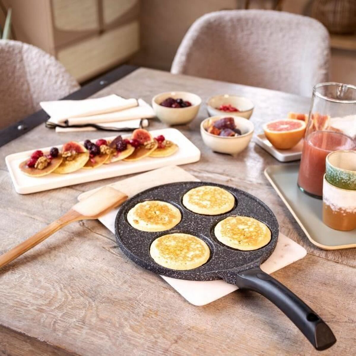 Crepe pan Livoo Black Aluminium, view 6