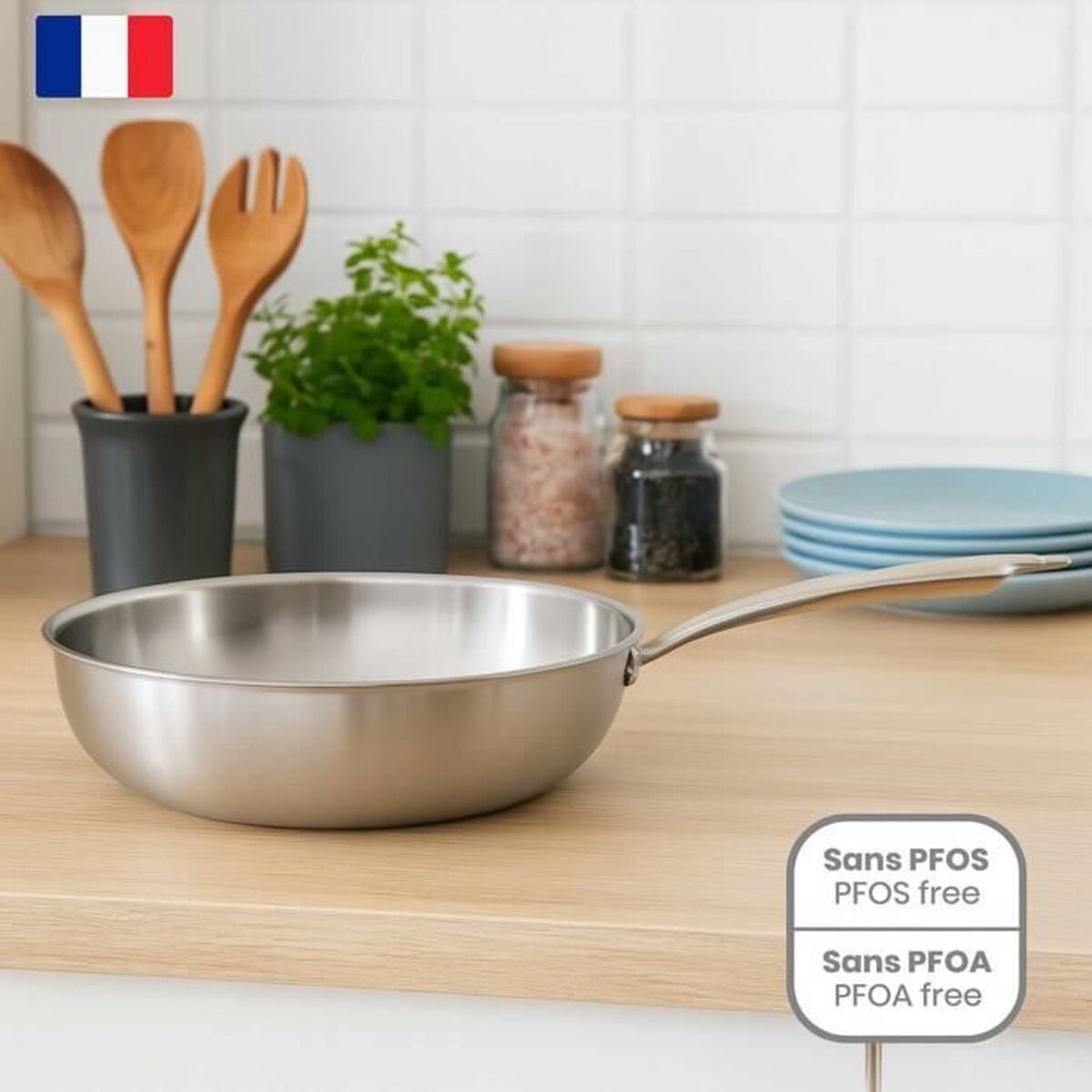 Wokpan Livoo Staal Roestvrij staal Ø 28 cm