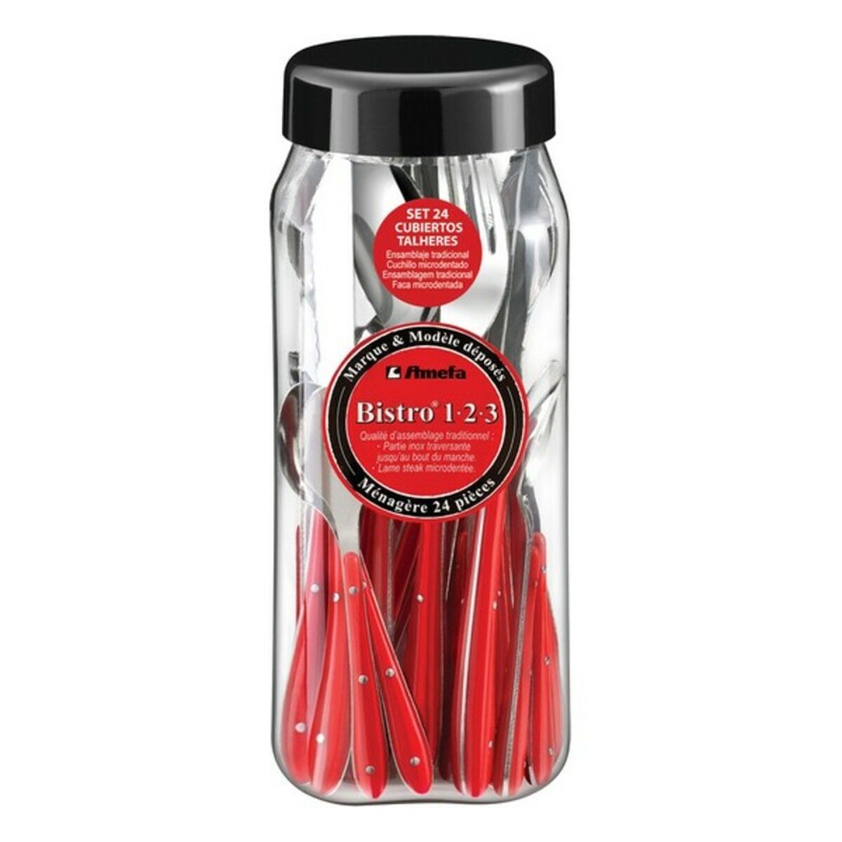 Cutlery set Amefa Bistro Metal Bicoloured 24 Pieces, view 4