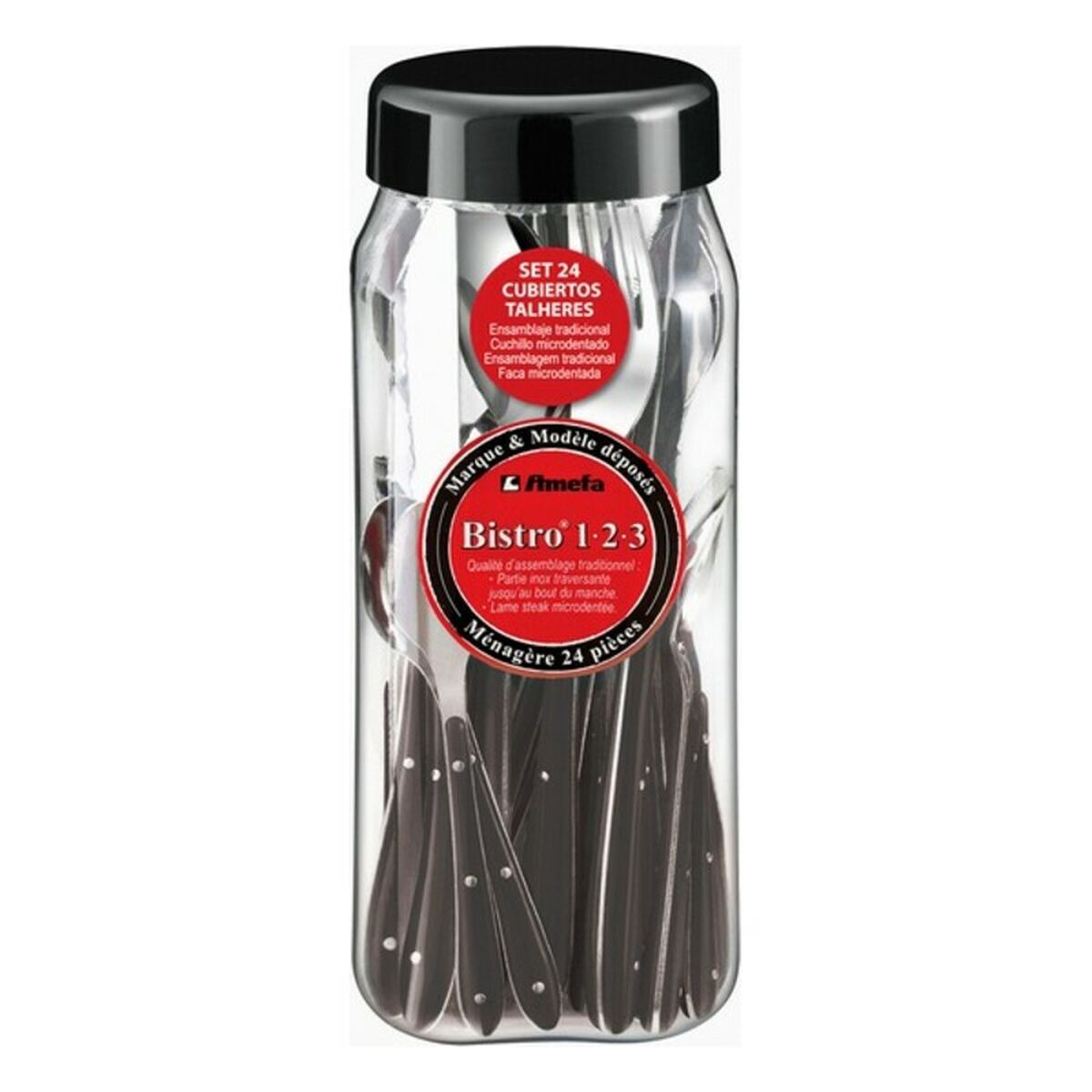Cutlery set Amefa Bistro Metal Bicoloured 24 Pieces, view 2