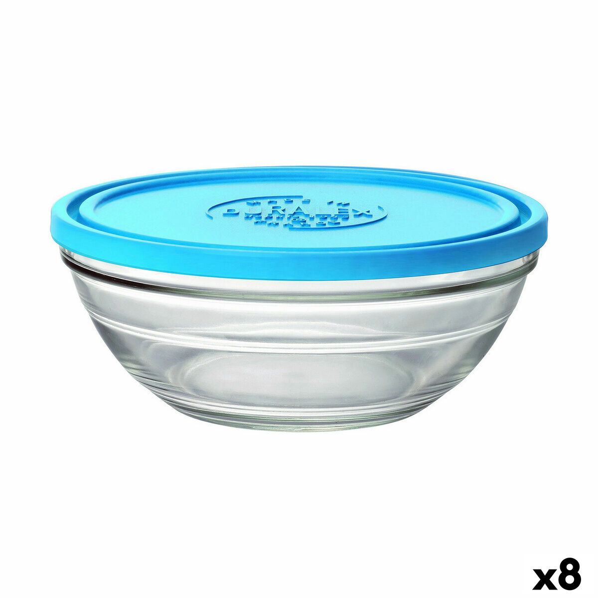 Panier-repas rond avec couvercle Duralex FreshBox Bleu 1,6 L (8 Unités)