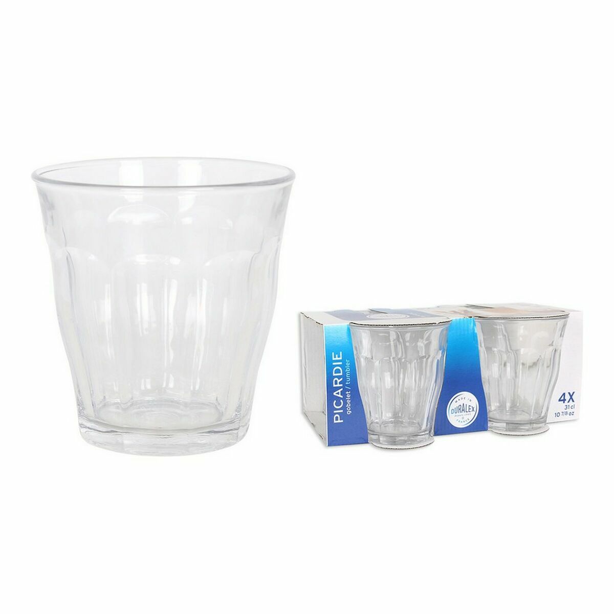Image secondaire de Set de Verres Duralex Picardie Transparent 4 Pièces 310 ml (12 Unités)
