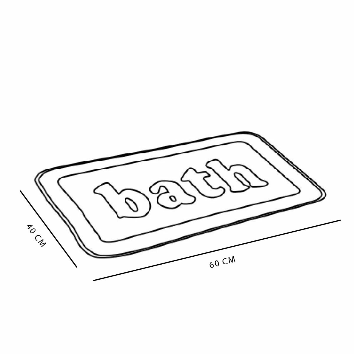 Antislipmat voor in bad TODAY UTILITY Groen 40 x 60 cm