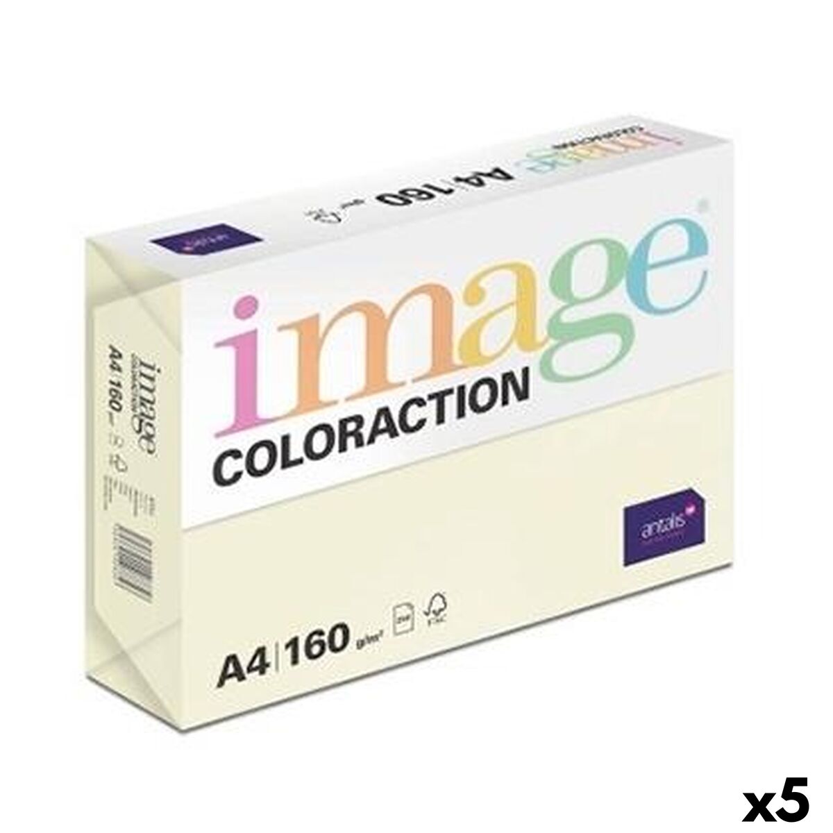 Imagen de Printer Paper Image COLORACTION Cream A4 250 Sheets (5 Units)