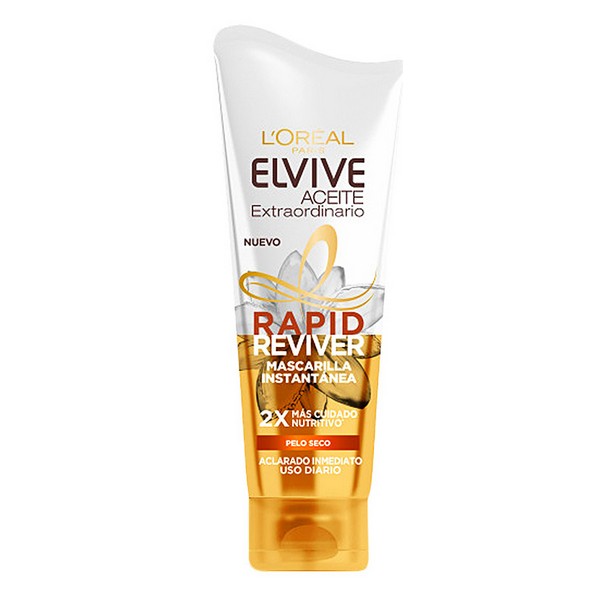 Restorative Hair Mask Elvive Rapid Reviver L'Oreal Make Up (180 ml) (180 ml)