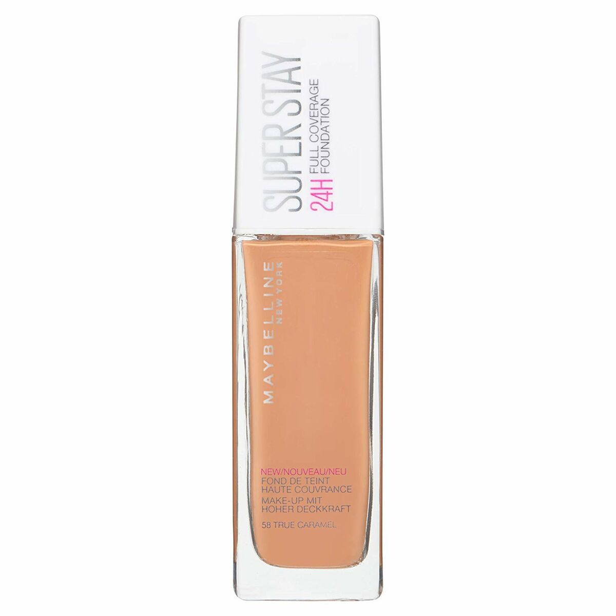 Liquid Make Up Base Superstay Maybelline Full Coverage 58-true caramel (Refurbished B)