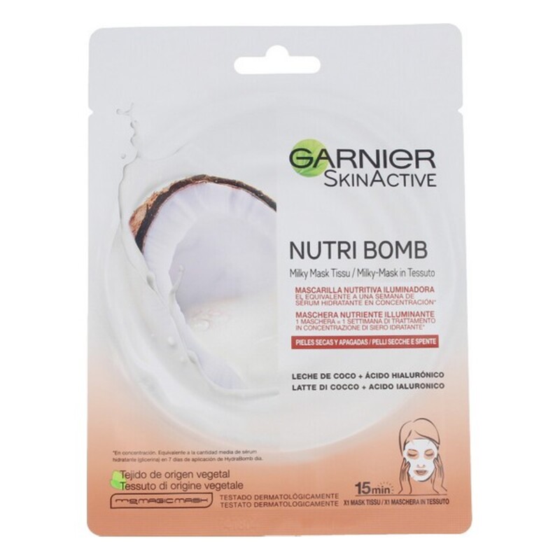 Mascarilla Facial Hidratante Skinactive Nutri Bomb Garnier Iluminador