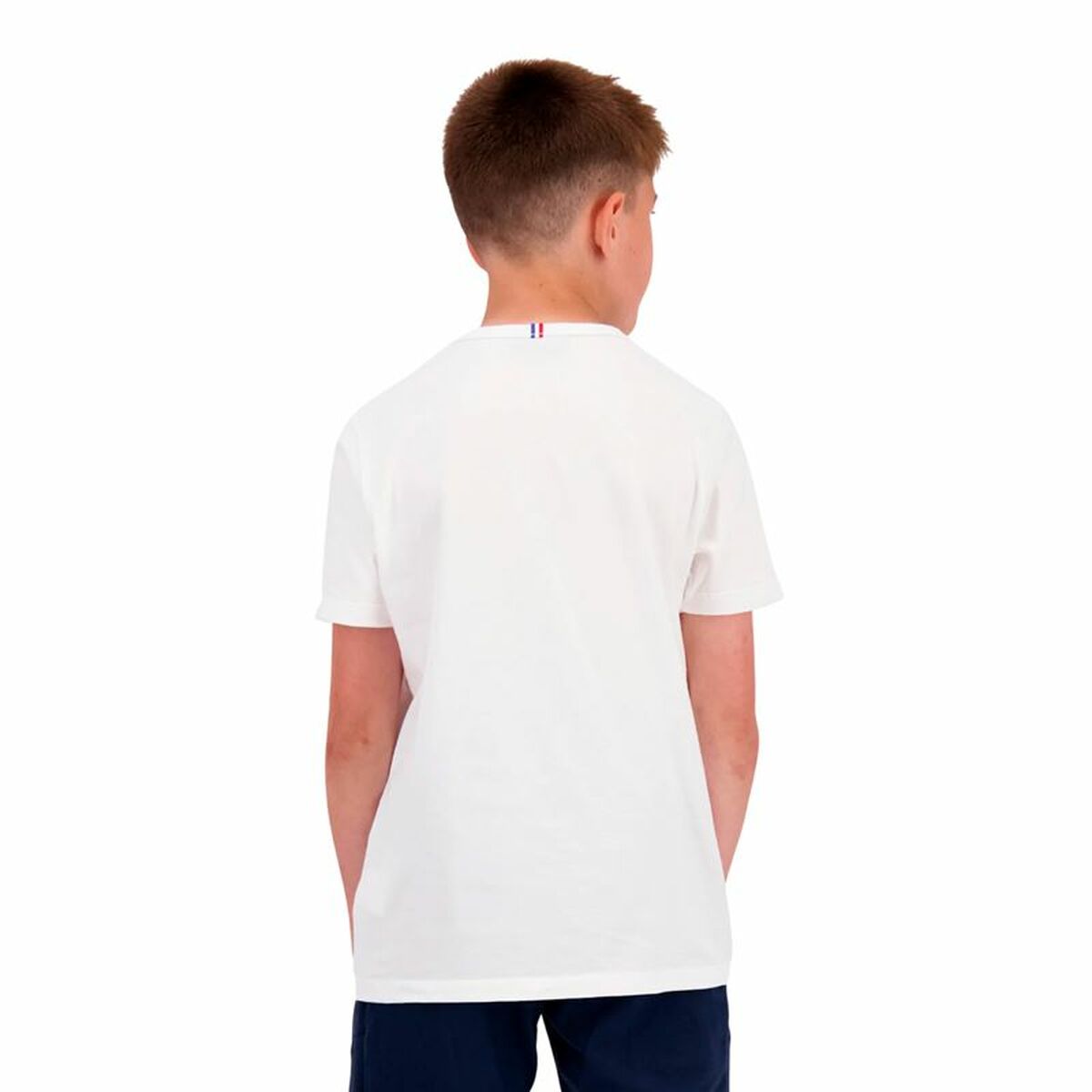 T-Shirt met Korte Mouwen voor kinderen Le coq sportif Ess N°1 Enfant New Wit