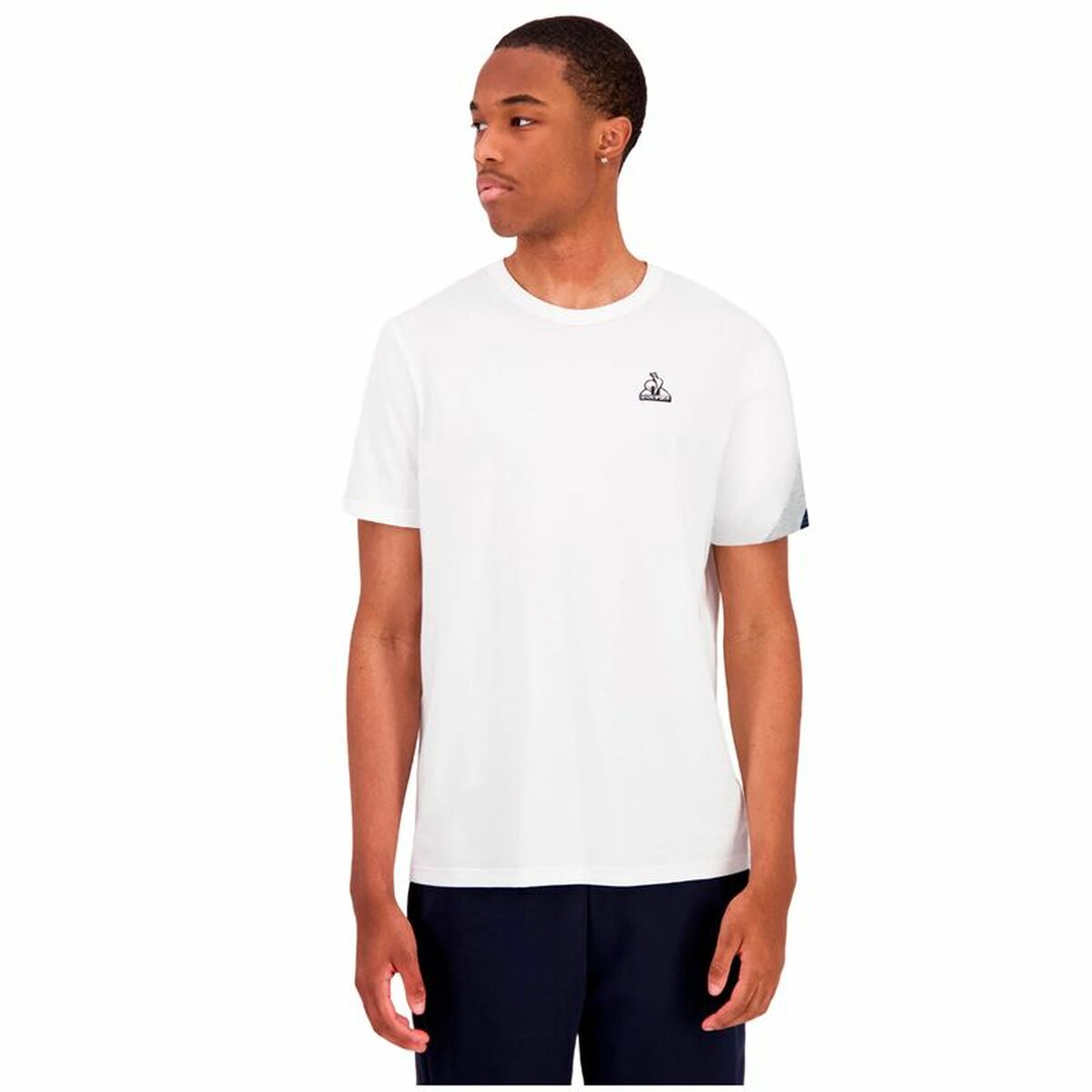 Mens Short Sleeve T-Shirt Le coq sportif Heritage N°1 New Brand White