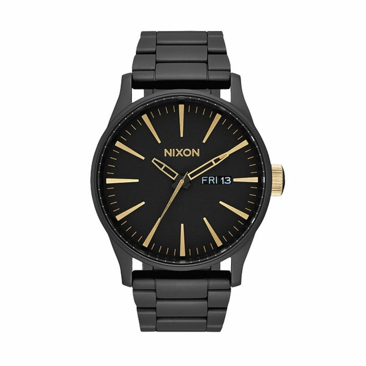 Ανδρικά Ρολόγια Nixon Sentry SS Μαύρο Χρυσό