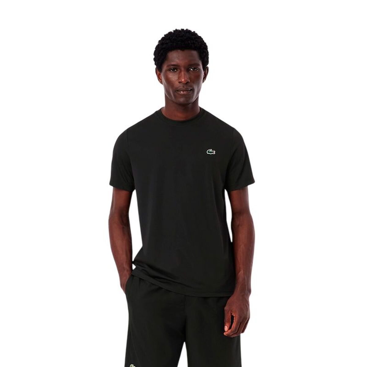 Heren-T-Shirt met Korte Mouwen Lacoste Core Performance Zwart