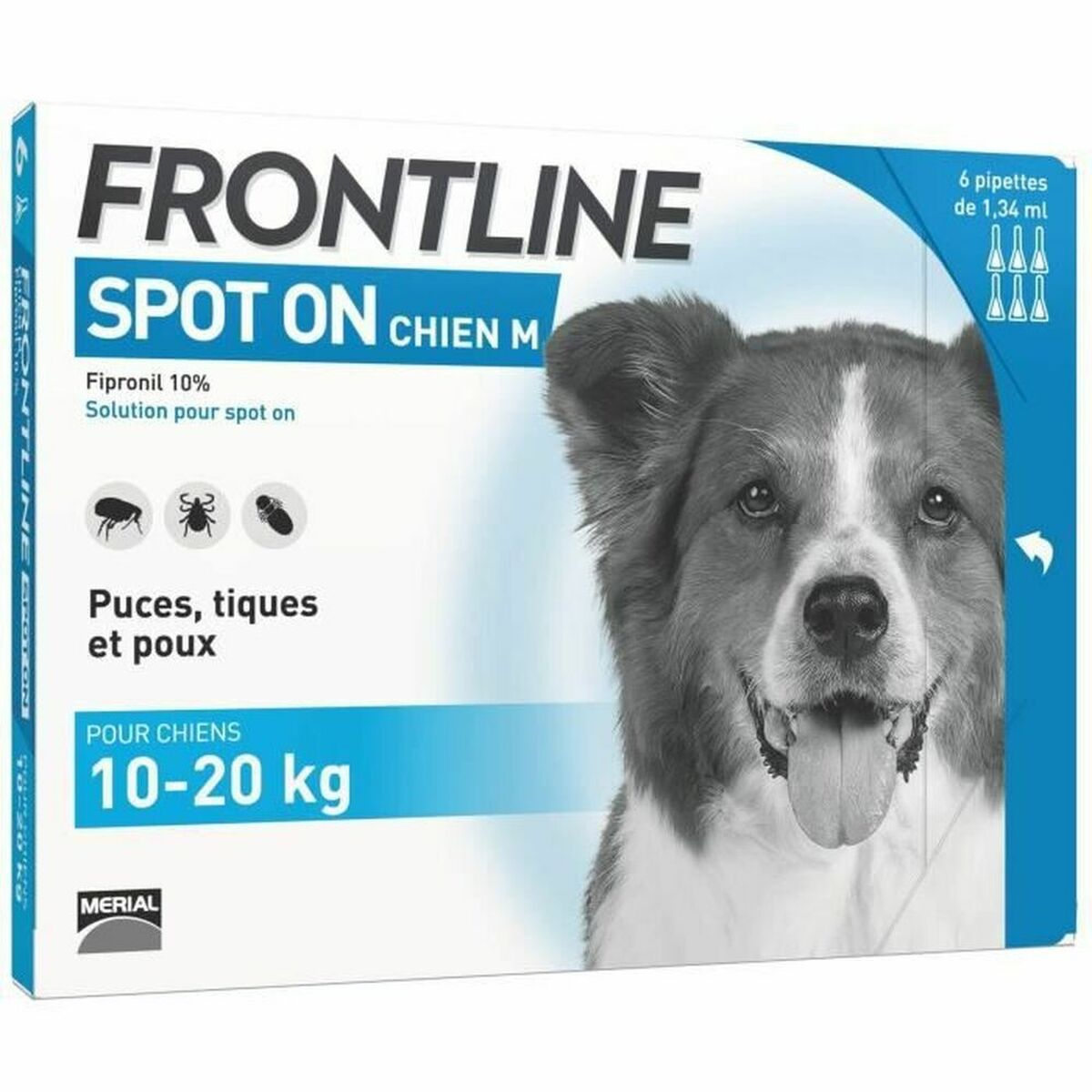 Пипета за Кучета Frontline Spot On 10-20 Kg 6 броя