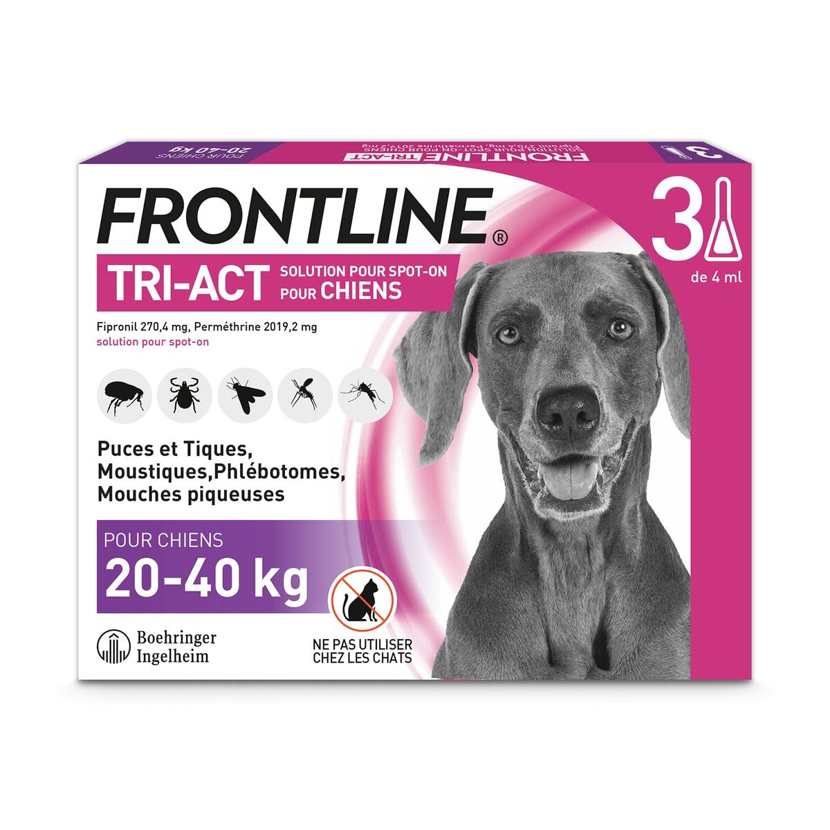 Pipette pour chien Frontline Tri-Act 20-40 Kg