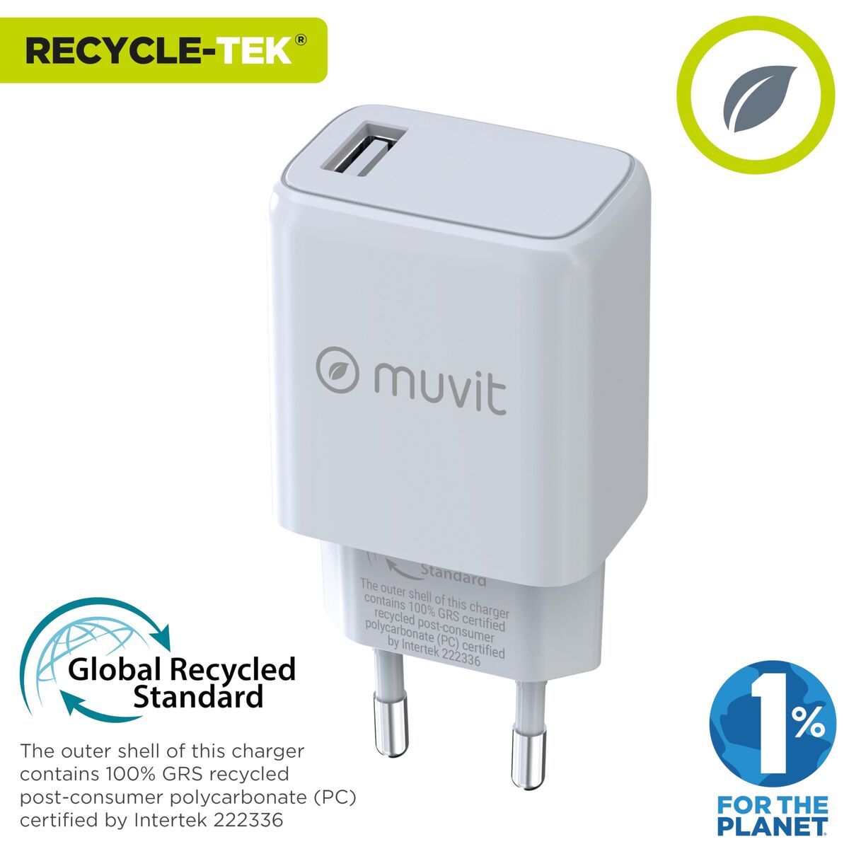 Wall Charger Muvit MCACC0002 15 W White