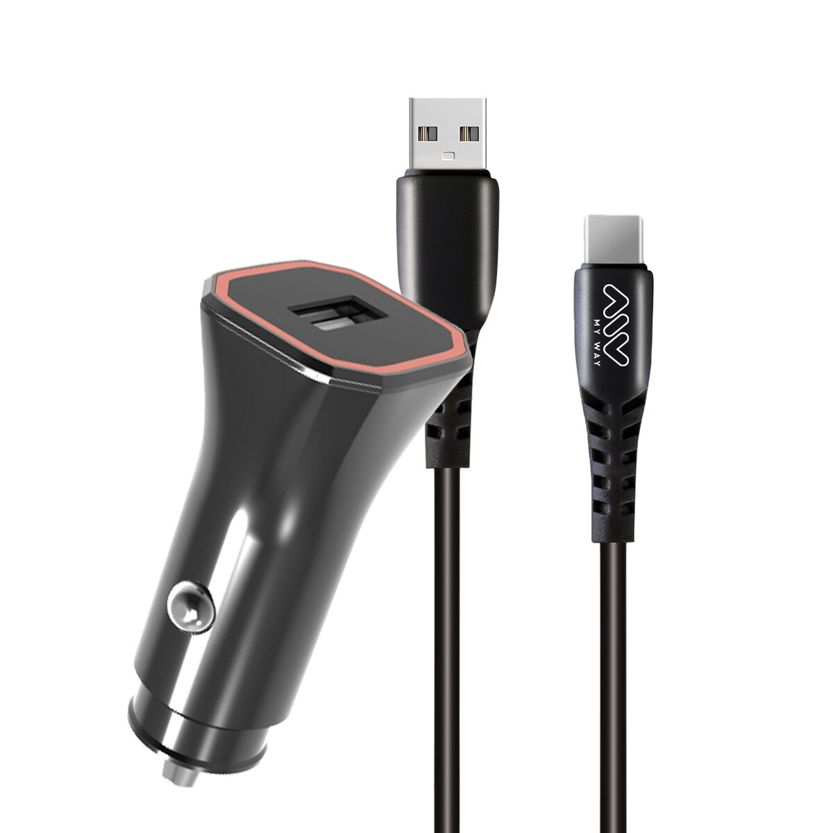 Obrazek Car Charger Myway 1,2 m Black